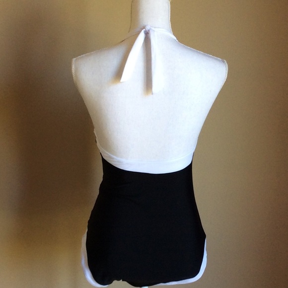 Halter Exposed Zipper One Piece Swimsuit - Picture 2 of 3